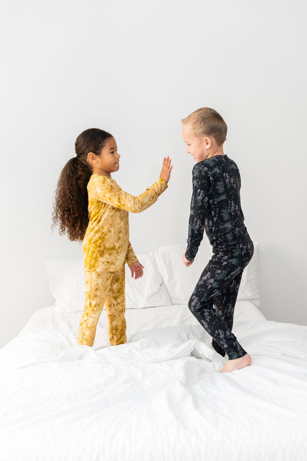 Mustard Tie-Dye 2-Piece Pajama Set