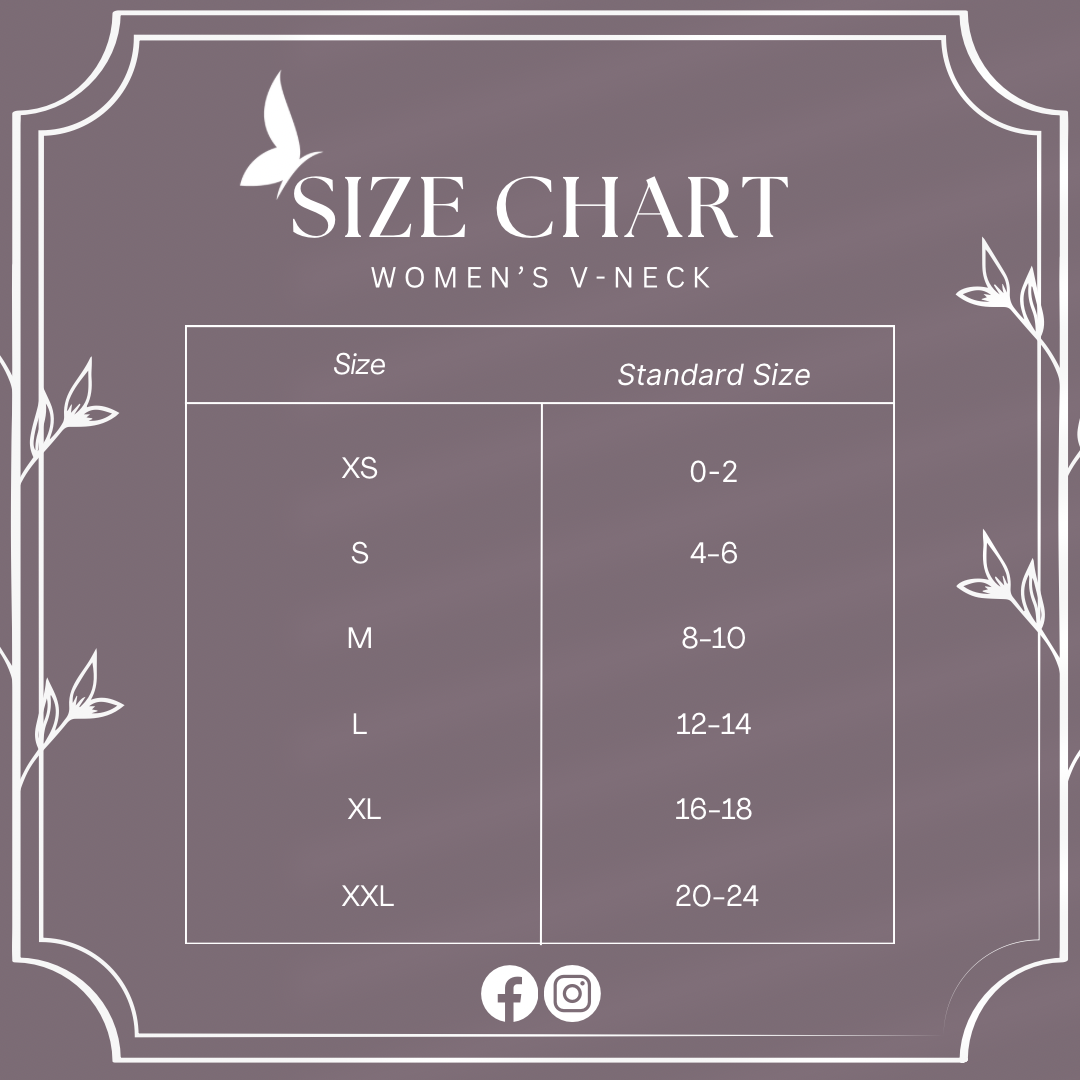 Women's Relaxed V-Neck Butterfly