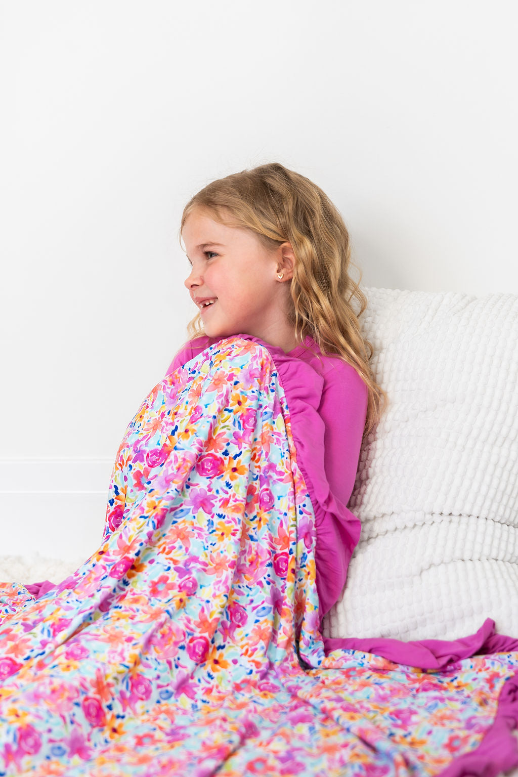 Korrie Butterflies Ruffle Toddler Blanket