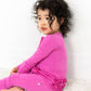 Korrie Pink Bamboo Ruffle Convertible Footie