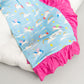 Sage Bamboo Ruffle Toddler Blanket