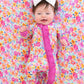 Korrie Floral Bamboo Ruffle Convertible Footie