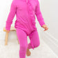 Korrie Pink Bamboo Ruffle Convertible Footie (2T-4T)