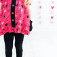 Heart Doodles Pink Bamboo Short Sleeve Peplum + Legging Set