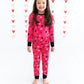 Heart Doodles Pink Bamboo 2-Piece Long Sleeve Set
