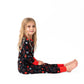 Heart Doodles Red Bamboo 2-Piece Long Sleeve Set