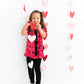 Heart Doodles Pink Bamboo Short Sleeve Peplum + Legging Set