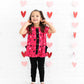 Heart Doodles Pink Bamboo Short Sleeve Peplum + Legging Set