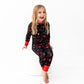 Heart Doodles Red Bamboo 2-Piece Long Sleeve Set
