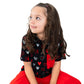 Heart Doodles Red Bamboo Pocket Tee + Jogger Set