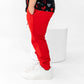 Heart Doodles Red Bamboo Pocket Tee + Jogger Set