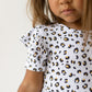 Allie Leopard Bamboo Ruffle Spin Dress