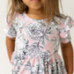 Allie Floral Bamboo Ruffle Spin Dress