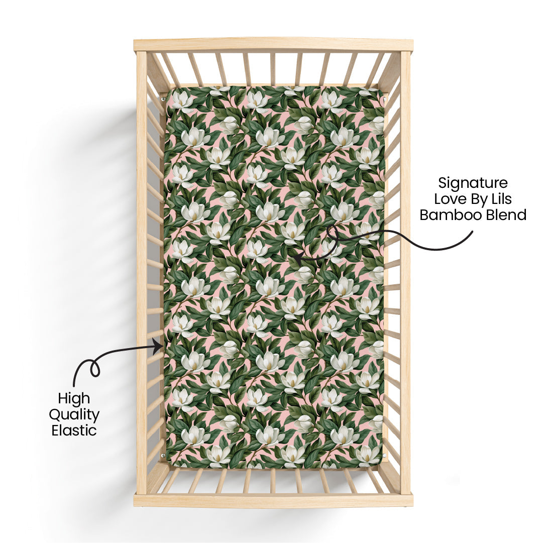 Magnolia Bamboo Crib Sheet