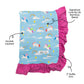 Sage Bamboo Ruffle Toddler Blanket
