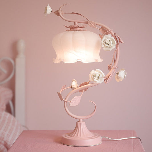 Pink Flower Table Lamp