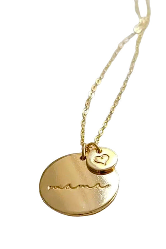 Natural Elements Gold Mama Pendant Necklace