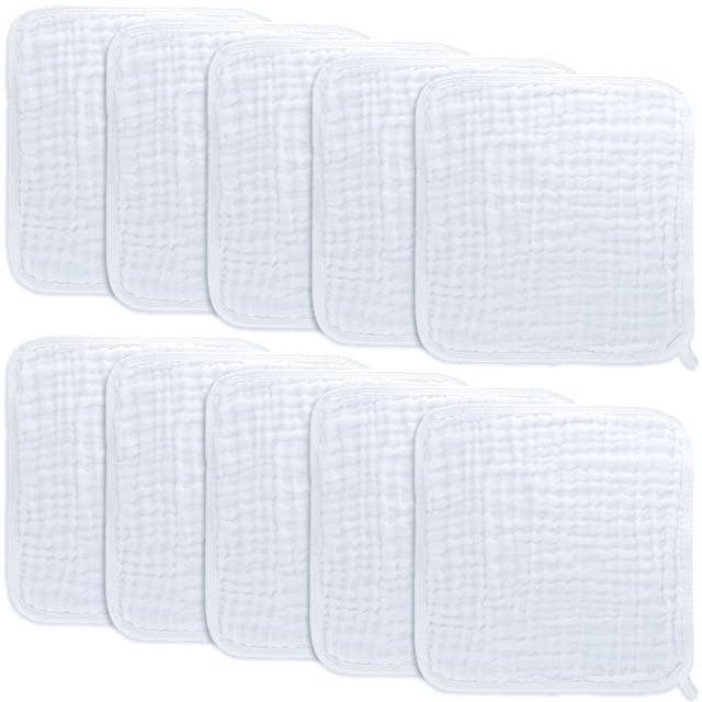 Comfy Cubs - Baby Washcloths 100% Muslin Cotton